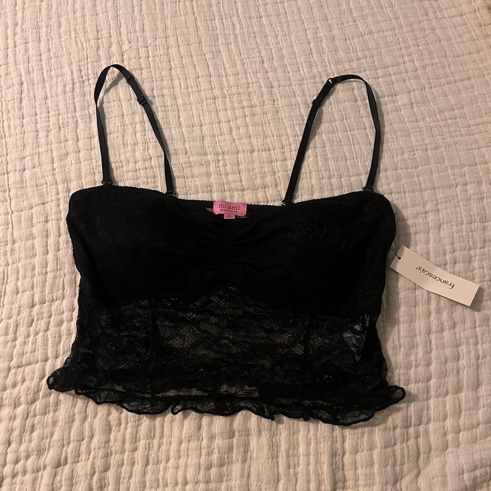Miami Elegant Black Lace Top / bralette M
